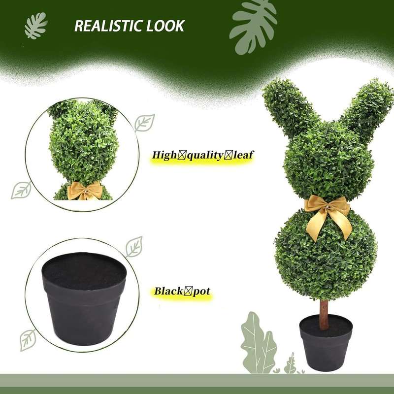 Boxwood Artificial Bunny Tree
