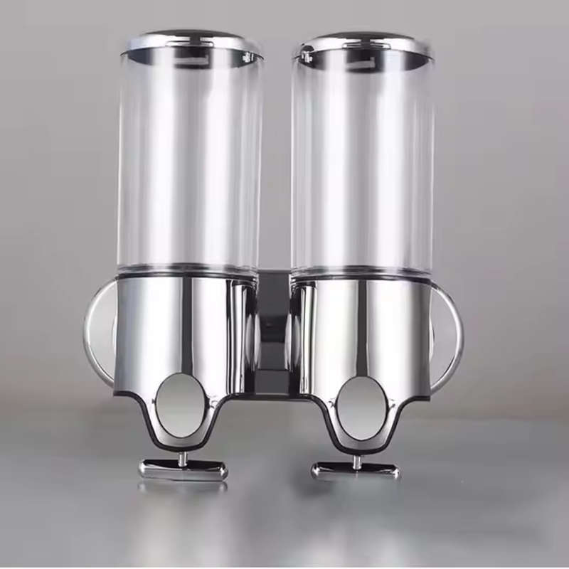 Premium Wall-Mounted Double Soap & Shampoo Dispenser