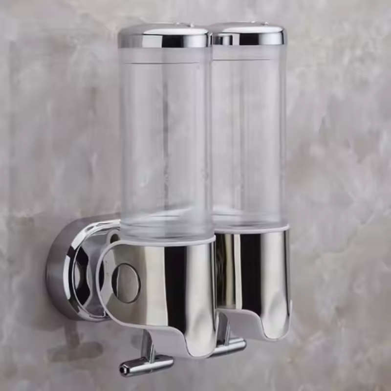 Premium Wall-Mounted Double Soap & Shampoo Dispenser