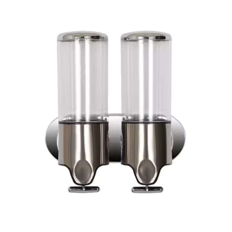 Premium Wall-Mounted Double Soap & Shampoo Dispenser