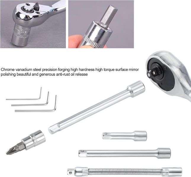 24 Piece Professional Socket Wrench , Socket Set Combination