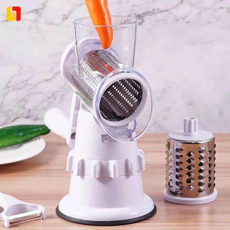 3 in 1 Interchangeable Drum Manual Machine Vegetable Slicer