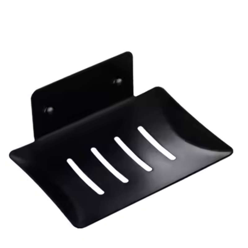 Black Wall-Mounted Soap Holder