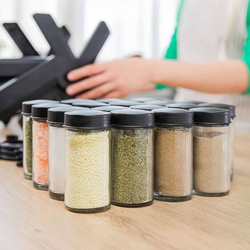 Rotating Tabletop Spice Rack - Black