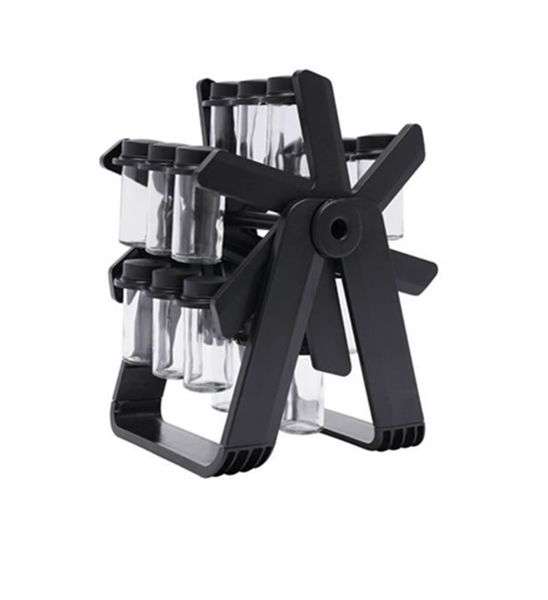 Rotating Tabletop Spice Rack - Black