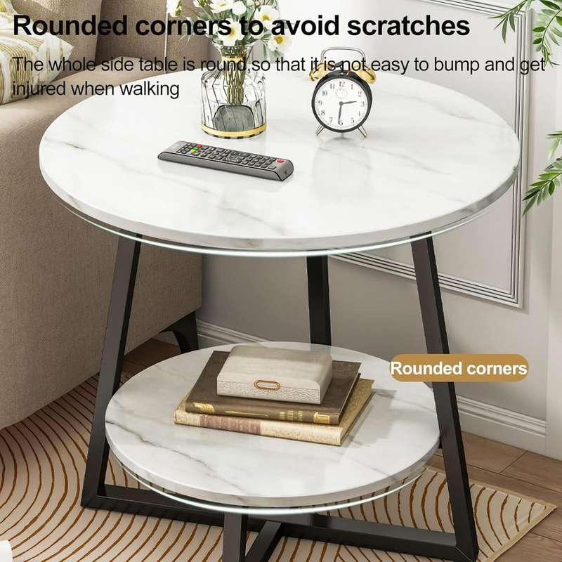 Portable Solid Wood Side Table