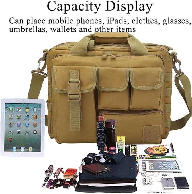 Tactical Multifunctional Briefcase Unisex Bag