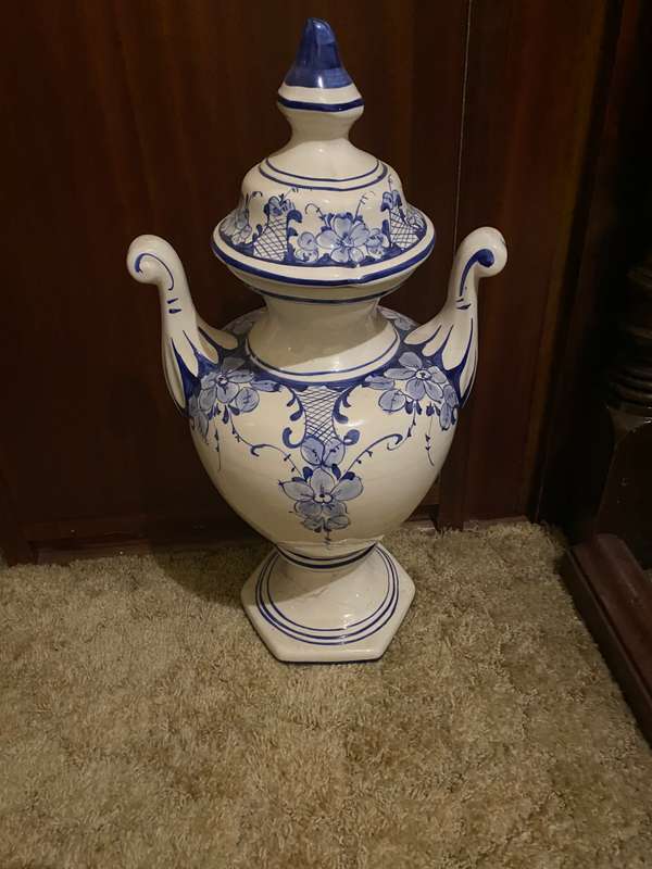 Blue ceramic large pot