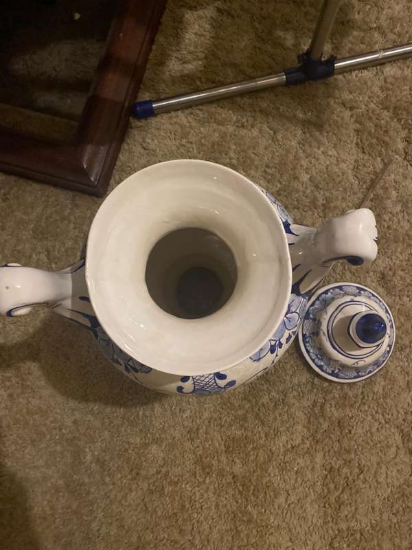 Blue ceramic large pot