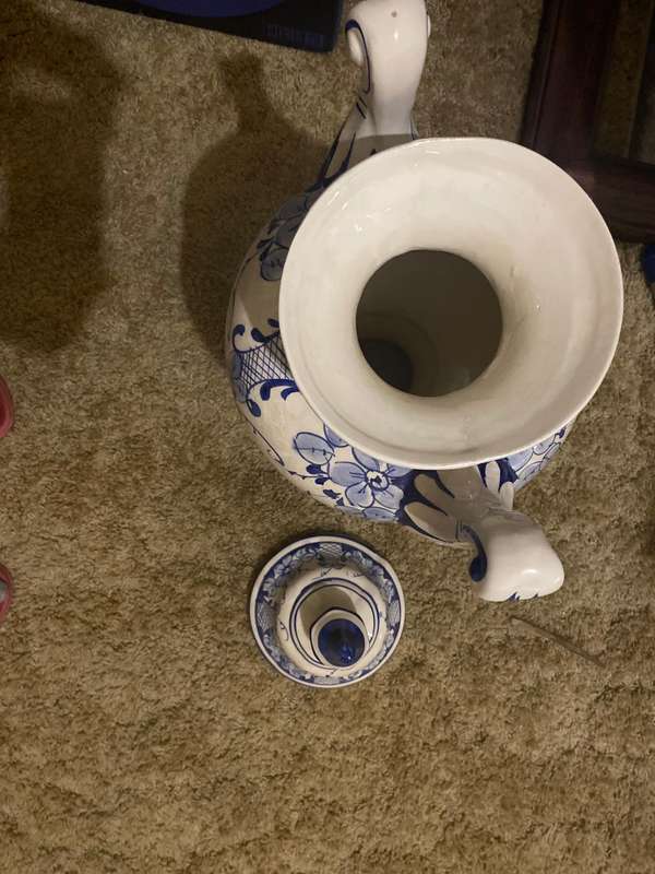 Blue ceramic large pot