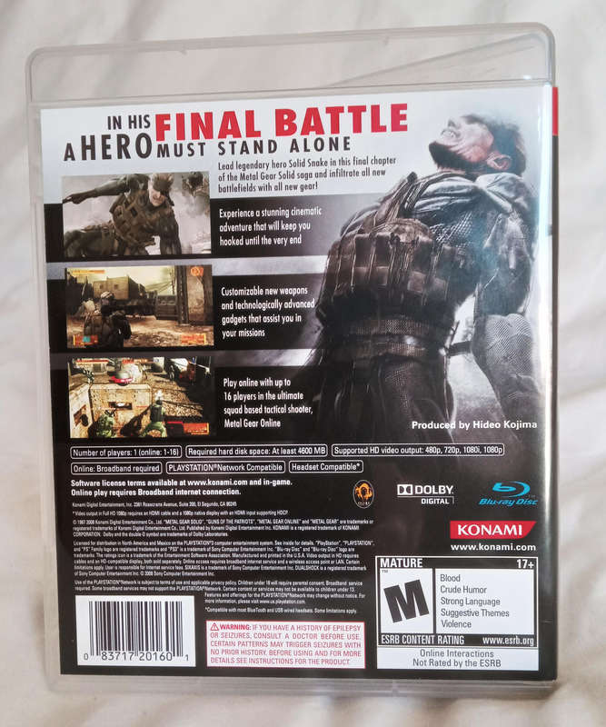 Metal Gear Solid 4: Guns of the Patriots in new condition