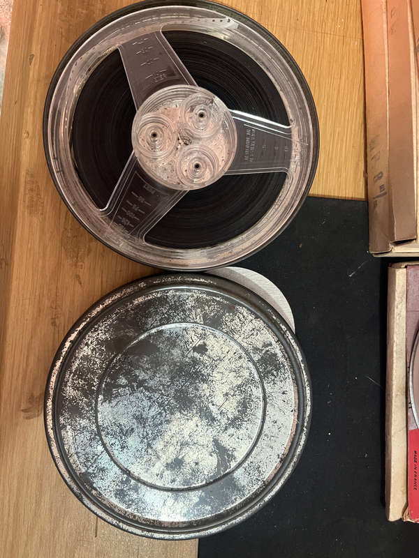 Boite VIntage Ciname Projection Bobines Spools Posso Parris, Boites Cans