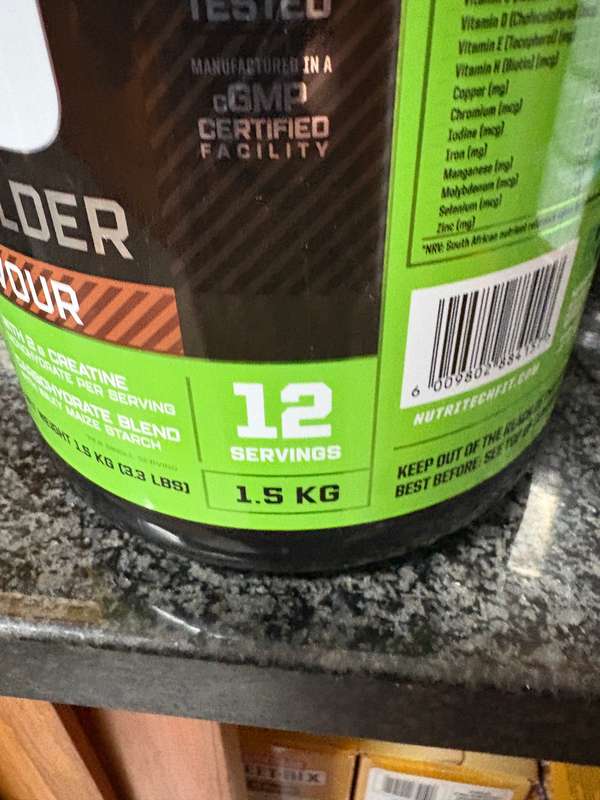 2x Nutritech mass gain 1,5kg