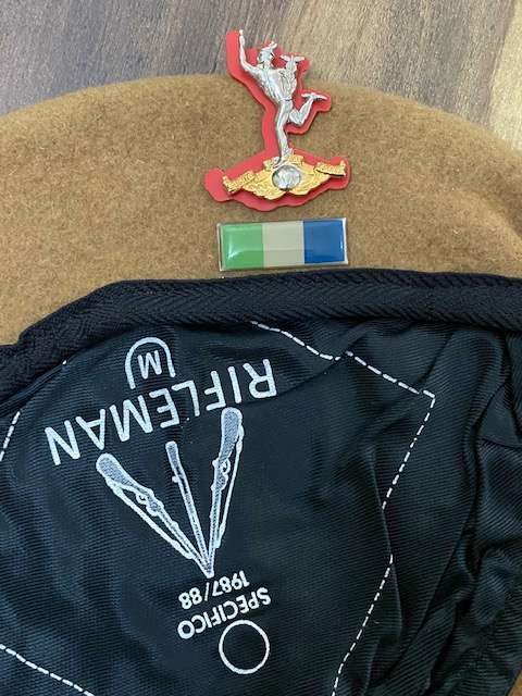 South African Corps Signals Beret, badge and bar. Original