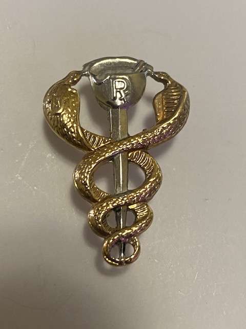SA Army Medical Service Bi-Metal Pharmacist Breast Badge.