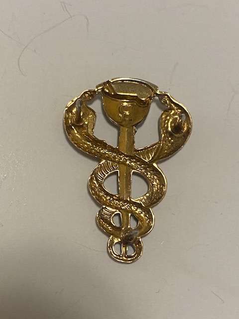 SA Army Medical Service Bi-Metal Pharmacist Breast Badge.