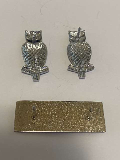 SA Army Intelligence Collar badges and Bar First Type. ALL pins