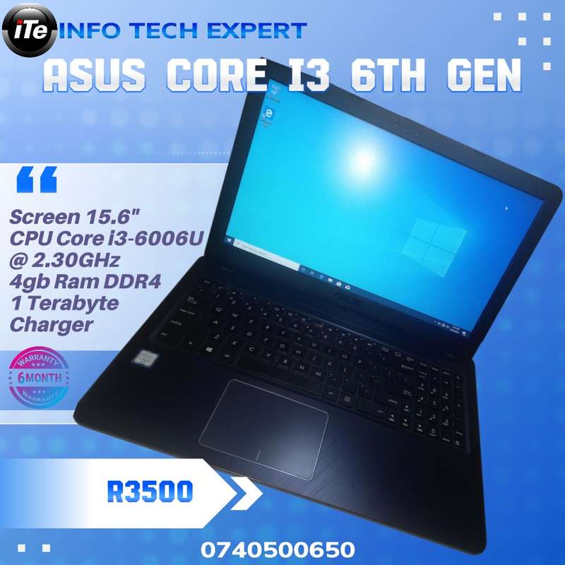 Asus Core i3 - 6th Gen 4gig Ram 1 Terabyte