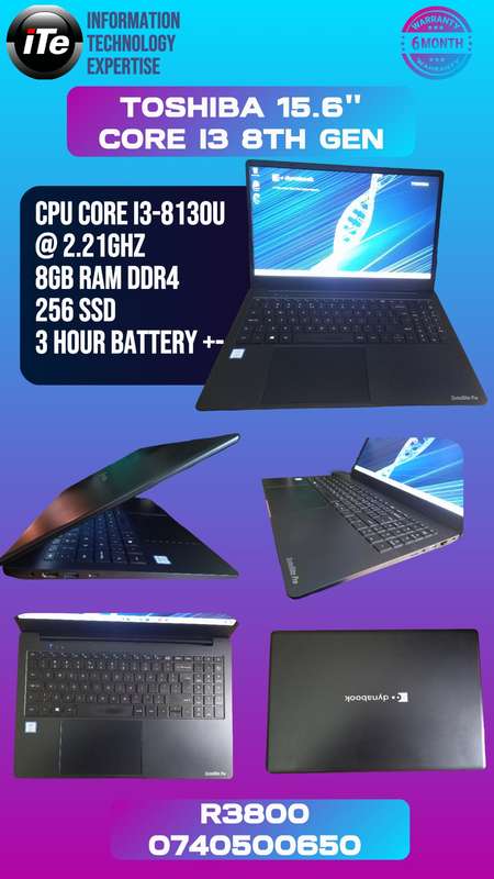 Slim Toshiba Core i3-8130U 8gb Ram ddr4 256 SSD