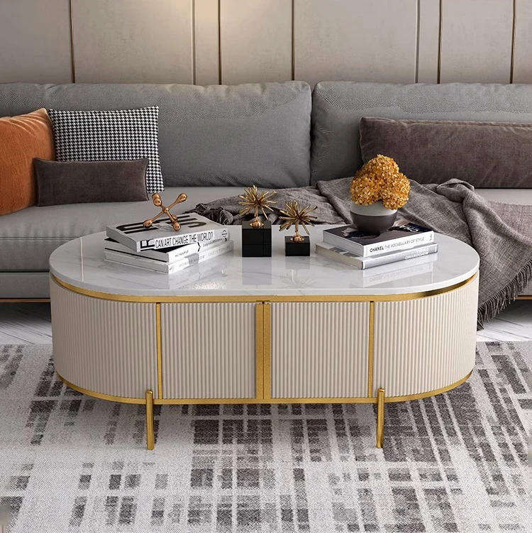 GOF Furniture  Arabelle Luxe Oval Coffee Table