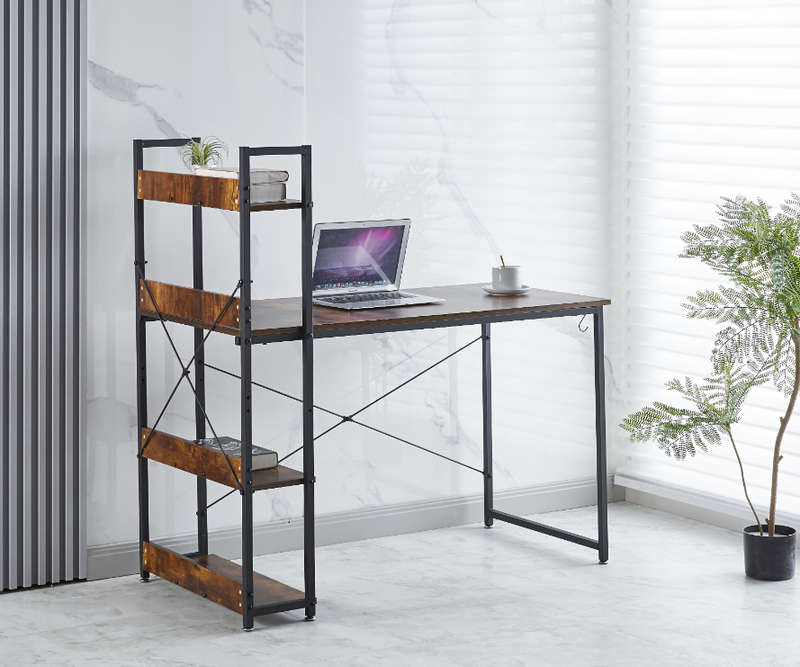 GOF Furniture  Ezra Computer Desk with Storage Shelves