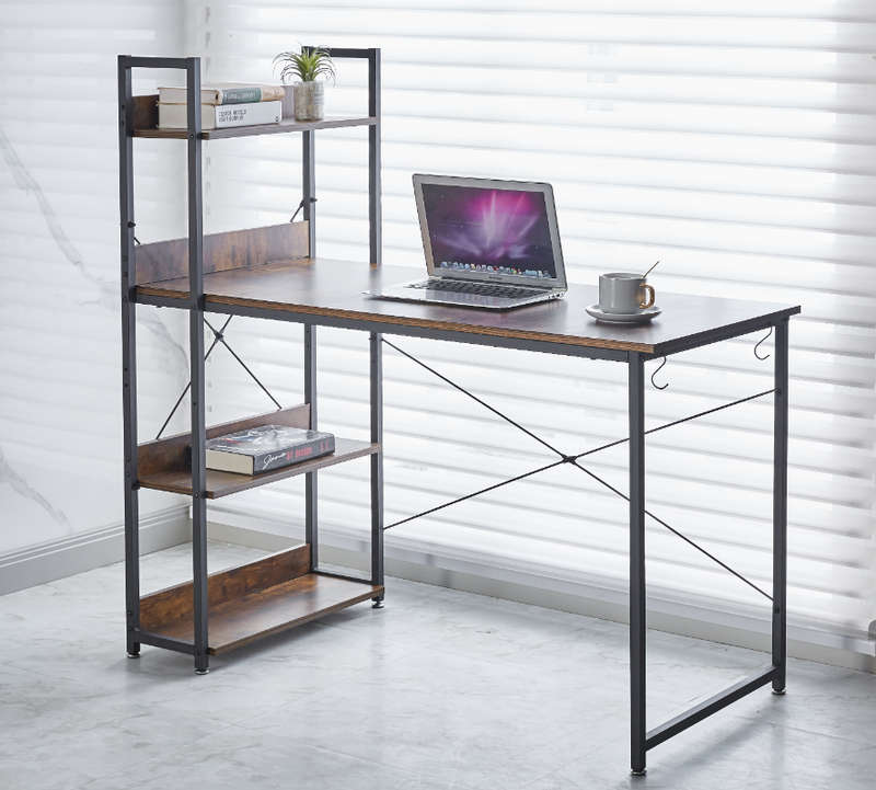 GOF Furniture  Ezra Computer Desk with Storage Shelves