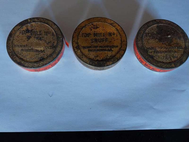 Top Mill snuff tins