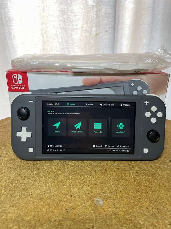 Nintendo Switch Lite with Pico Fly installed 128GB SD Card