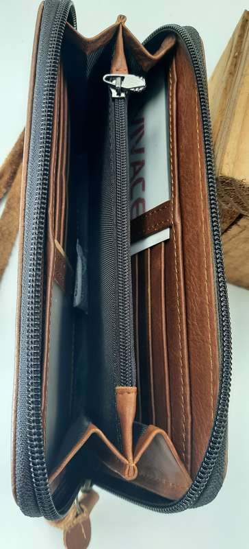 Genuine Leather Cowhide Purse/Wallet by Vivace - Stunning Light Brown