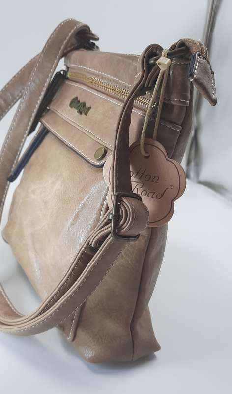 Stunning and sophisticated COTTON ROAD shoulder/sling bag! BEIGE!