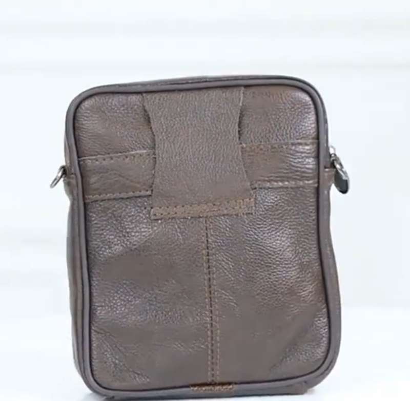 GENUINE LEATHER COWHIDE SHOULDER SLING BAG