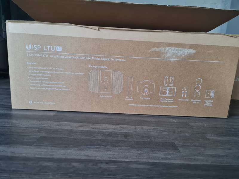 1x Ubiquiti LTU Rocket PtMP Radio AP, 4x Ubiquiti LTU-LR CPE, 3x Ubiquiti LTU Pro CPE