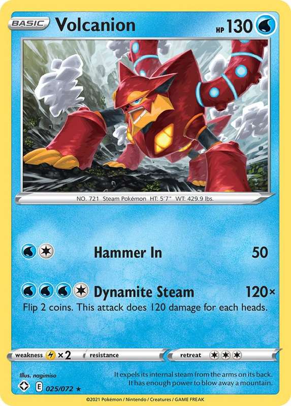 Pokémon: Volcanion #25/72  Shining Fates  Rare  TCG Card