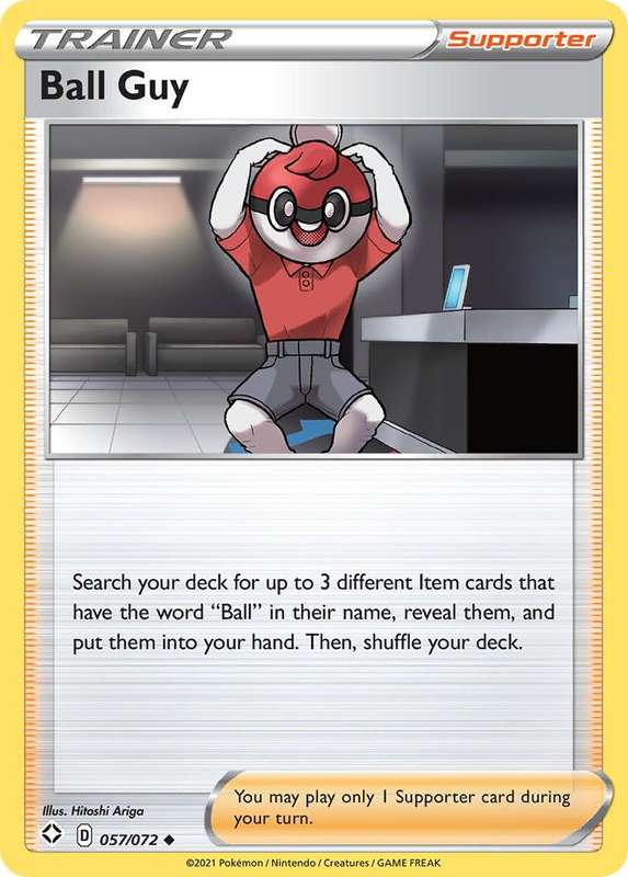 Pokémon: Ball Guy #57/72  Shining Fates  Uncommon  Trainer  TCG Card