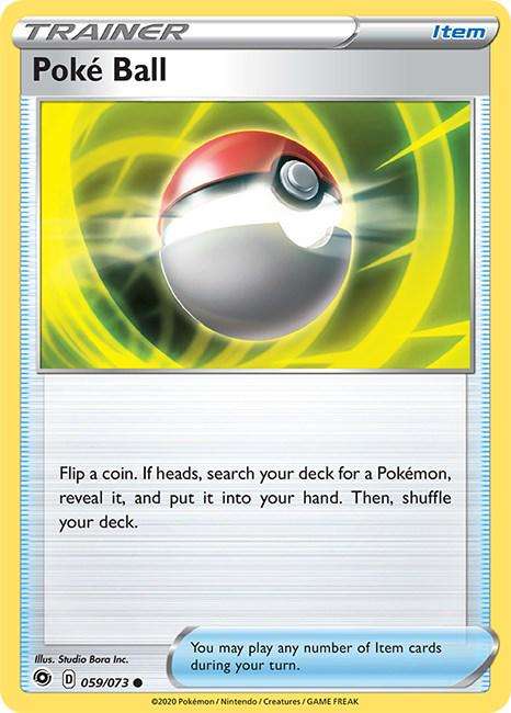 Pokémon: Poke Ball #59/73  Champions Path  Common  Trainer  TCG Card