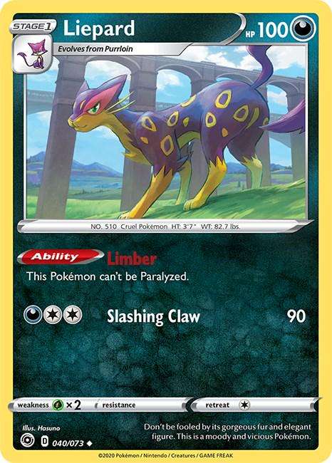 Pokémon: Liepard #40/73  Champions Path  Rare  TCG Card