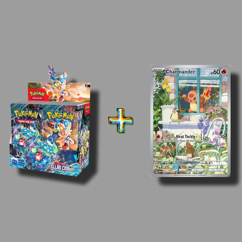 Pokémon TCG: Stellar Crown Booster Box - Factory Sealed! + Mint Charmander SVP #44