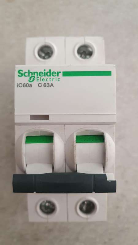 Schneider Electric Acti 9 IC60a MCB, 2P, 63A, Type AC