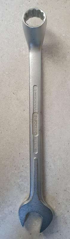 Gedore 1 B Series Combination Spanner, 24mm, Metric, Double Ended, 318 mm Overall