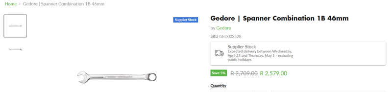 GEDORE  1B 46mm Combination Spanner 002528