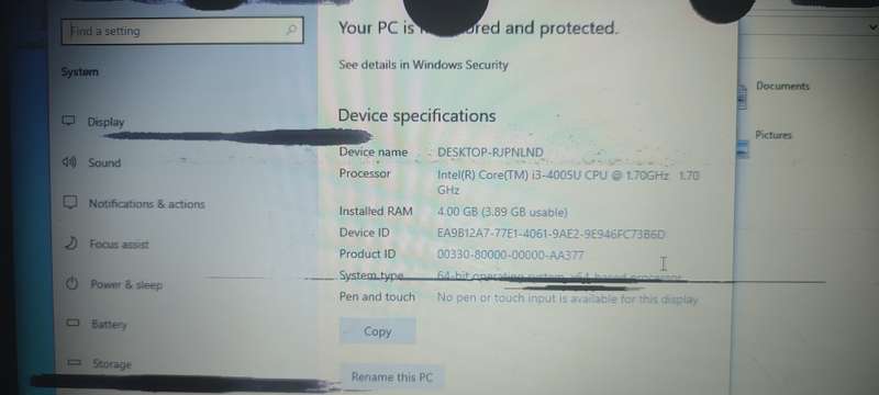 Lenovo G50 i3 , 500Gb HDD, 4Gb Ram( Spares / Repair)
