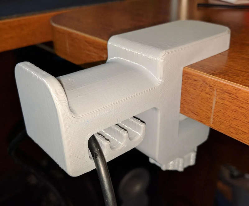 Desk Mount Headphone Holder  Clamp-On Headset Hanger for Easy Access & Cable Management