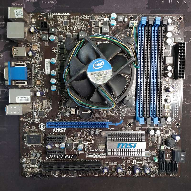 Intel Core i3-530 + MSI H55M-P31 Motherboard + Stock Heatsink Combo
