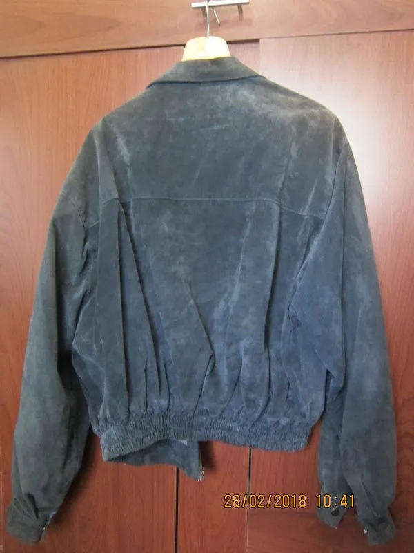 Mens Genuine Suede Leather Jacket