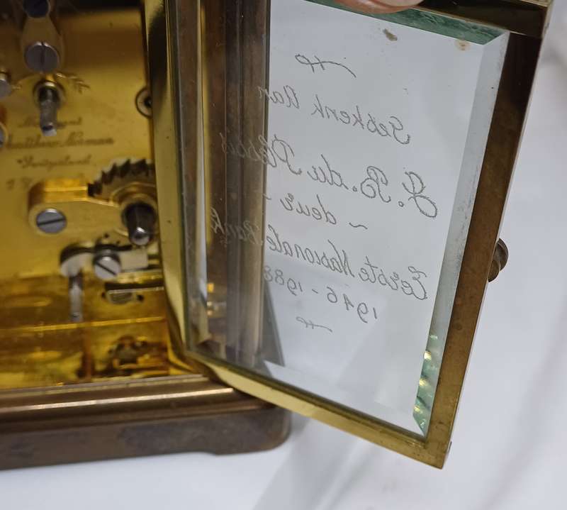 Rare Matthew Norman carriage clock  marked 1754A still working