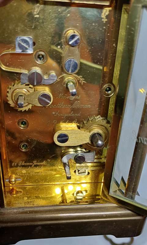 Rare Matthew Norman carriage clock  marked 1754A still working