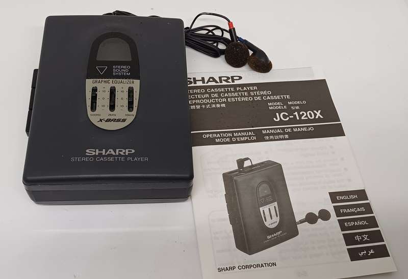 Sharp Stereo portable cassette player- walkman