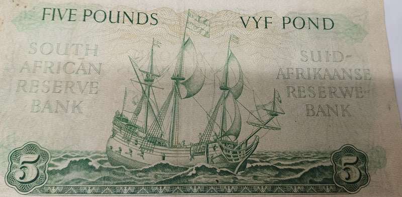 Old Five Pounds note