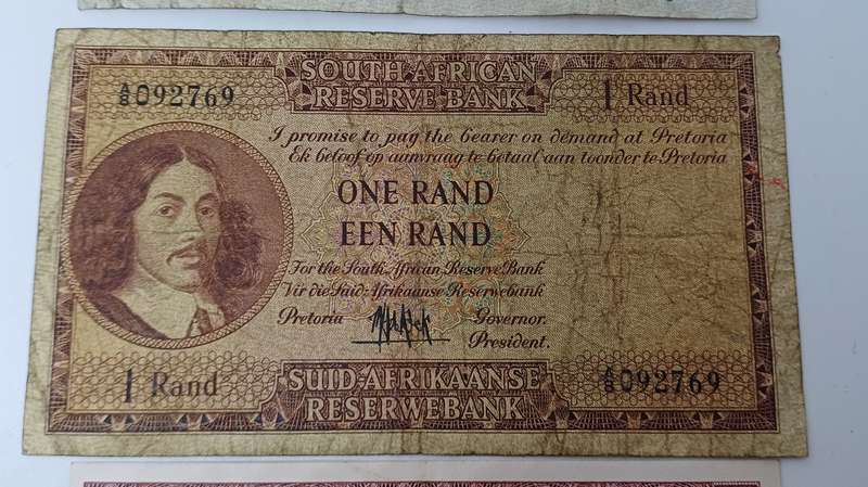Old South African banknotes