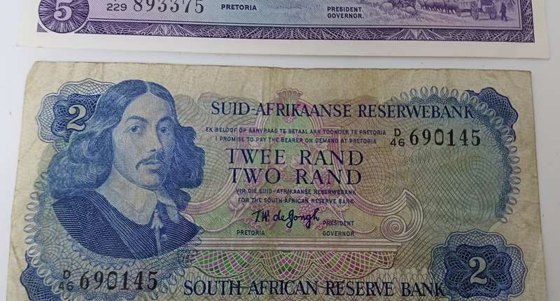 Old South African banknotes